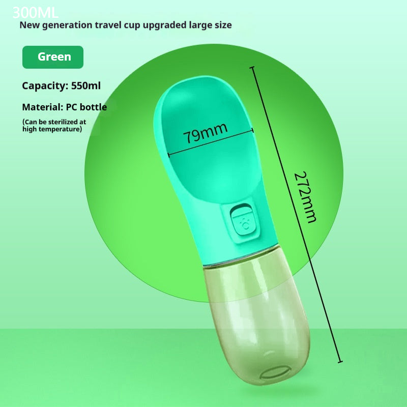 Bouteille d’eau portable pour chien avec gamelle